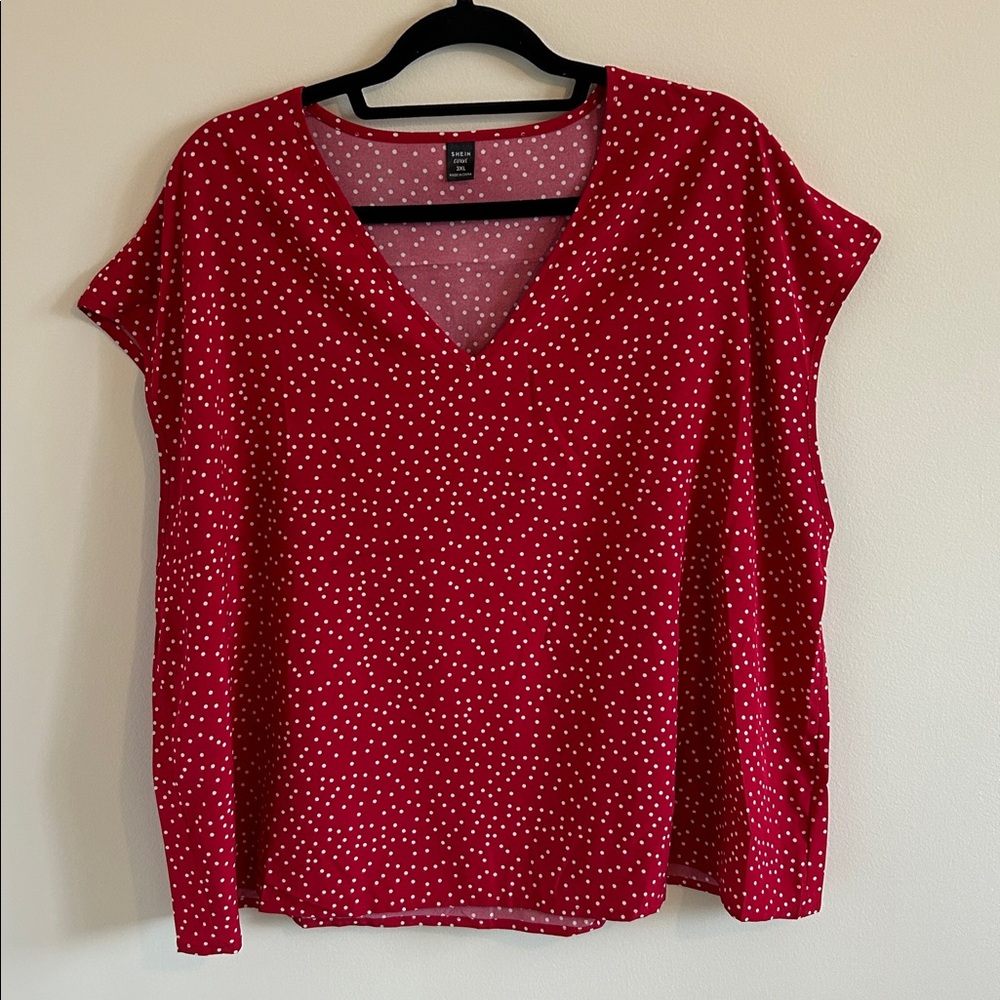 Plus - Polka Dot Blouse - 3X / 18